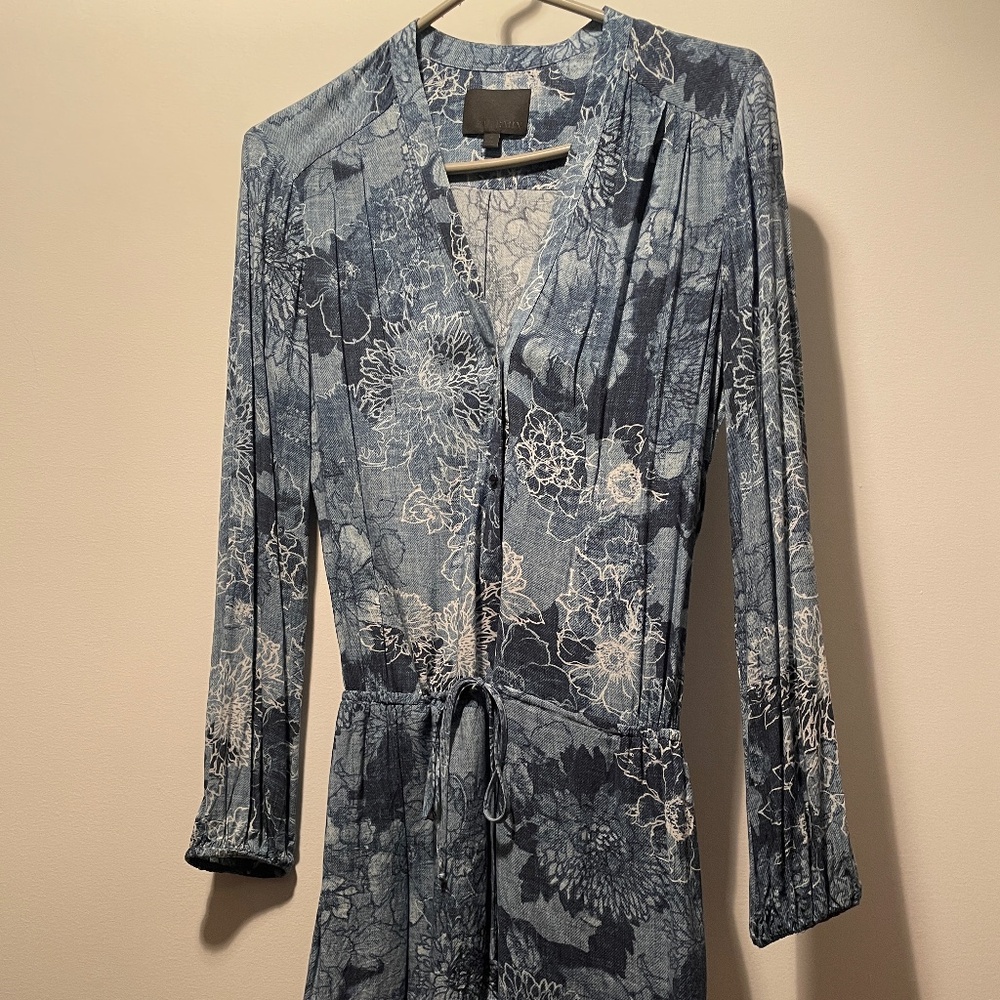 Intermix silky blue romper size P